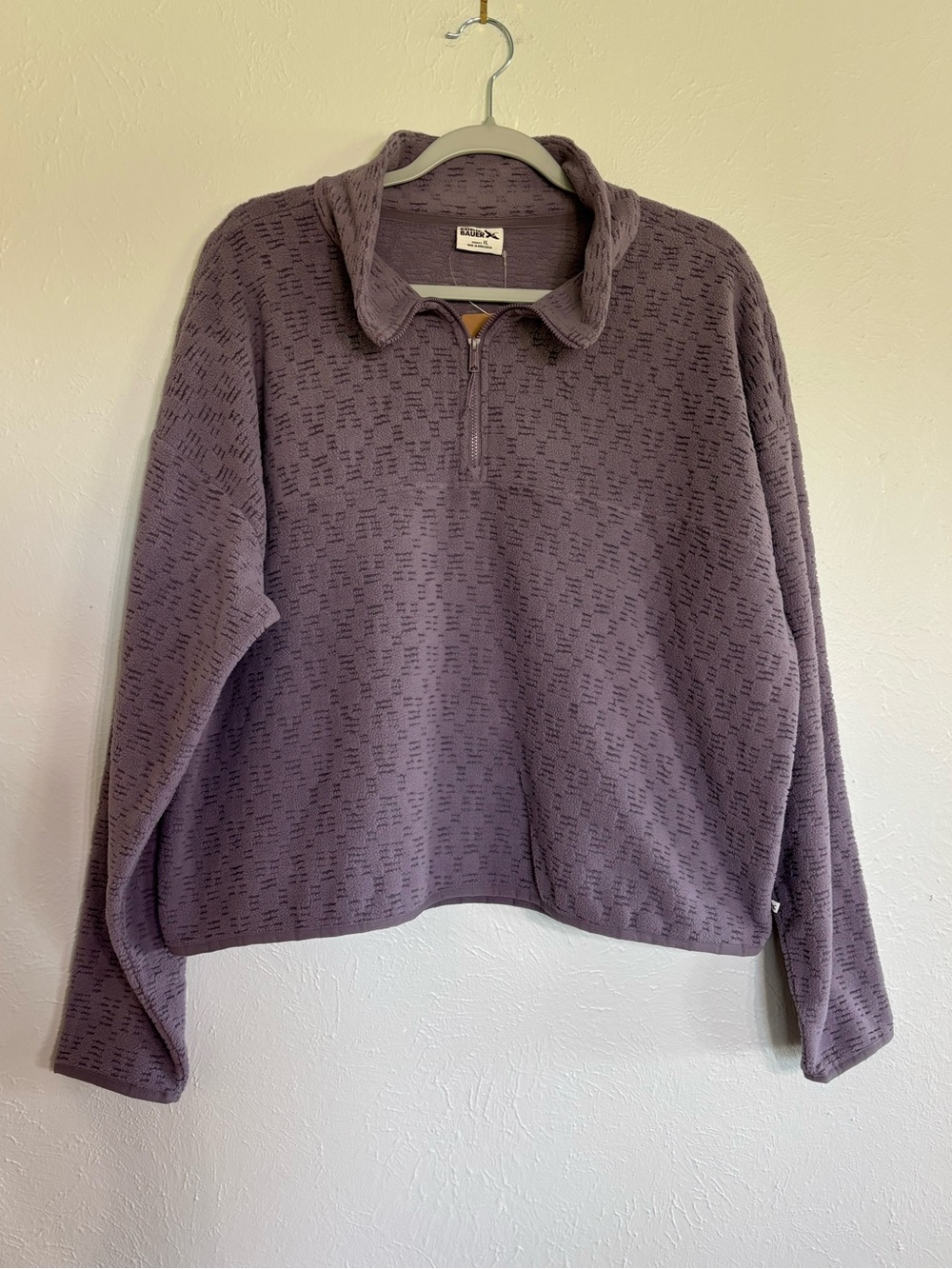 Eddie Bauer Lavender Half-Zip Textured Women's Sweater